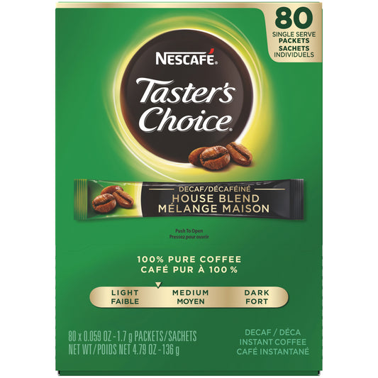 Nescafe Taster's Choice Decaf Stick 4.79 Ounce Size - 6 Per Case.