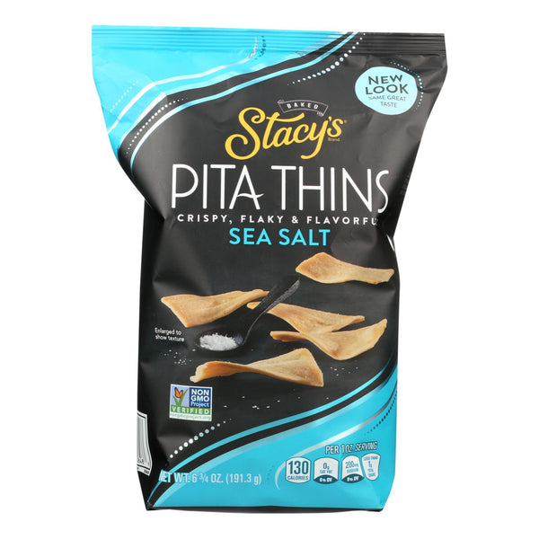 Stacy's Pita Chips Simply Naked Pita Chips - Case of 8 - 6.75 Ounce.