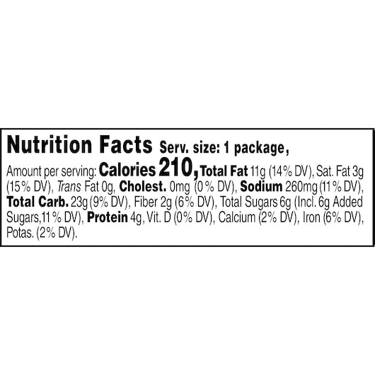 Munchies Peanut Butter 1.42 Ounce Size - 96 Per Case.