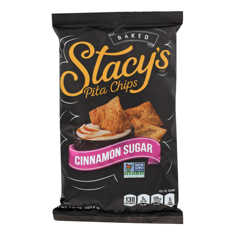 Stacy's Pita Chips Cinnamon Sugar Pita Chips - Cinnamon Sugar - Case of 12 - 7.33 Ounce.