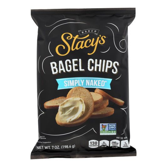 Stacy's Pita Chips Bagel Chips - Simply Naked - Case of 12 - 7 Ounce