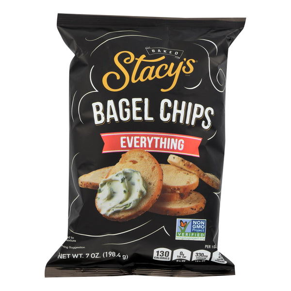 Stacy's Pita Chips Bagel Chips - Everything - Case of 12 - 7 Ounce