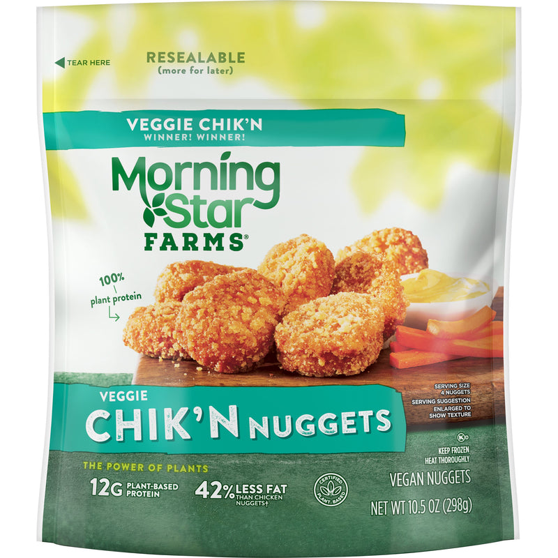 Morningstar Farms Veggie Classic Chik'n Nuggets 10.5 Ounce Size - 6 Per Case.