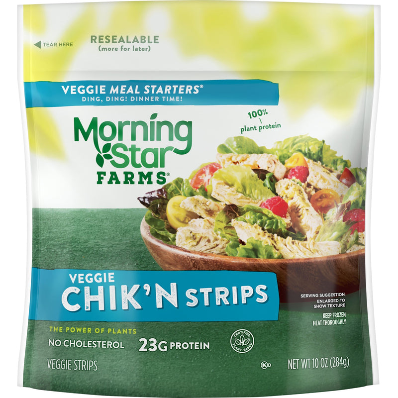 Morningstar Farms Veggie Meal Starter Chik'n Strips, 10 Ounces - 6 Per Case.