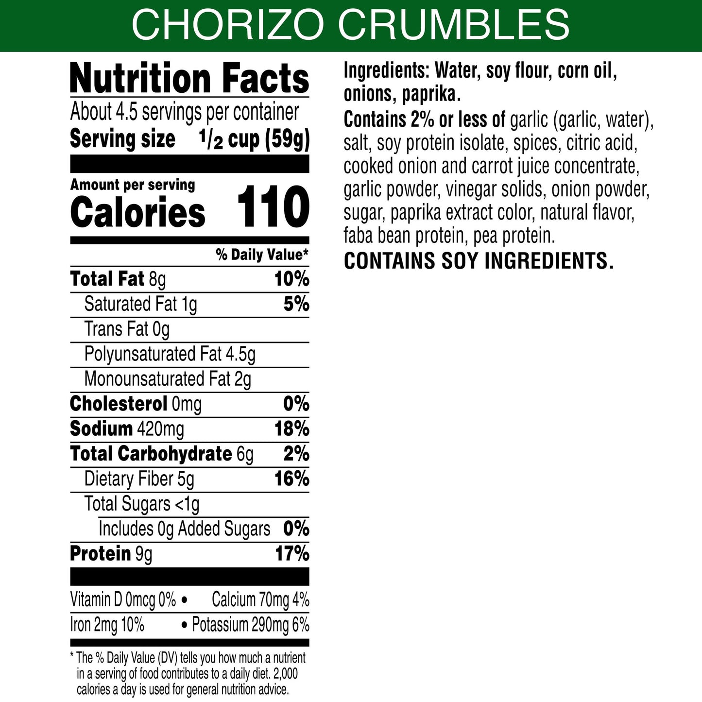 Morningstar Farms Veggie Meal Starters Chorizo Crumbles, 10 Ounces - 6 Per Case.