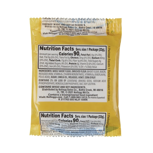 Kellogg's Honey Graham With Calcium Graham Cracker, 0.78 Ounces- 150 Per Case.