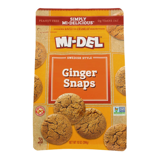 Midel Cookies - Ginger Snaps - Case of 8 - 10 Ounce