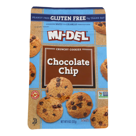 Mi-Del's Gluten-Free Chocolate Chip Crunchy Cookies  - Case of 8 - 8 Ounce