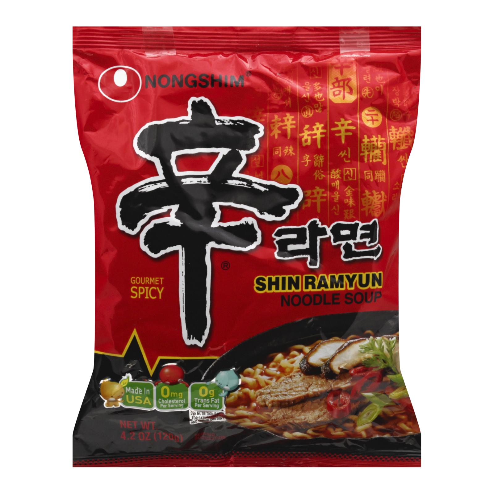 Nong Shim Shin Ramyun - Meal Noodle - Case of 10 - 4.2 Ounce.