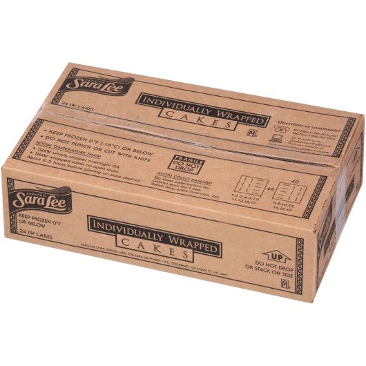 Sara Lee Individually Wrapped Carrot Cake 2.25 Ounce Size - 24 Per Case.