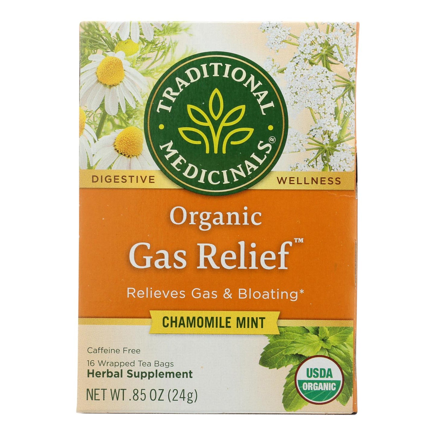 Traditional Medicinals Tea - Organic - Gas Relief - 16 bags - case of 6