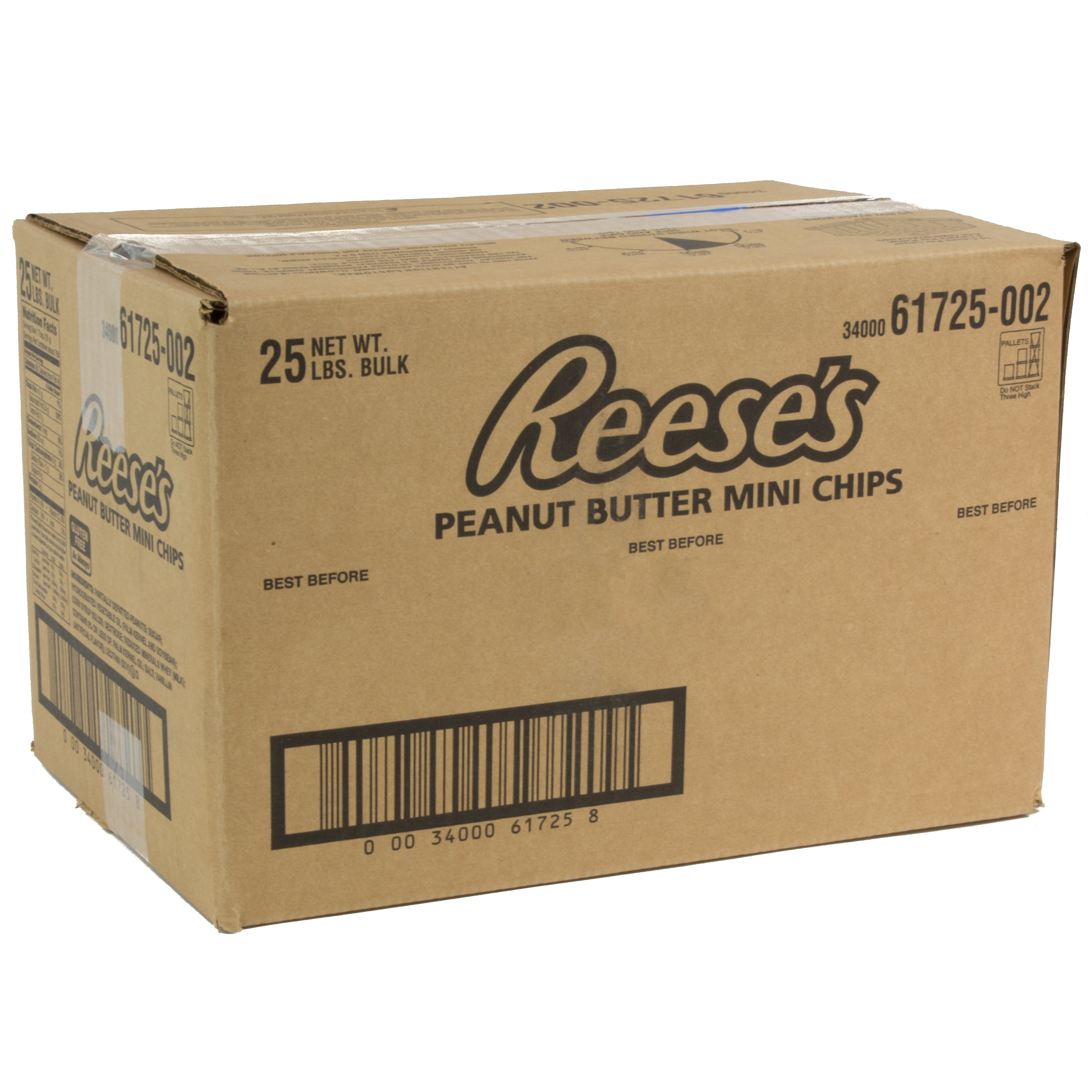 Box Hershey Pb Chips Mini M 25 Pound Each - 1 Per Case.