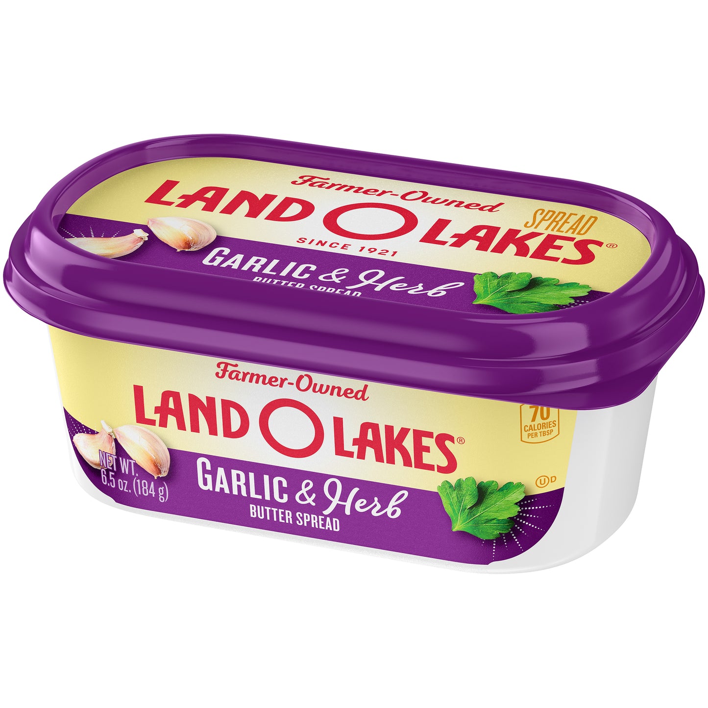 Land-O-Lakes® Garlic & Herb Butter Spread 6.5 Ounce Size - 12 Per Case.