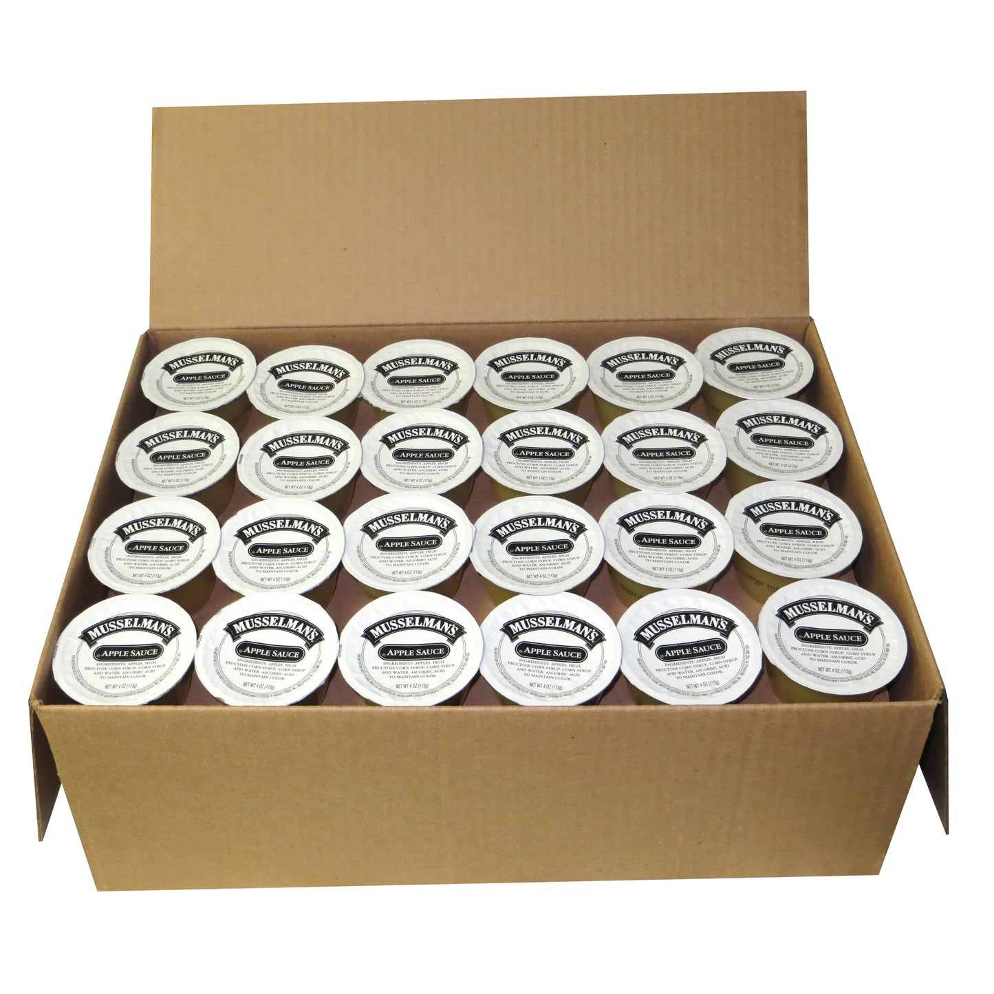 Musselman's Apple Sauce Cups 4 Ounce Size - 72 Per Case.