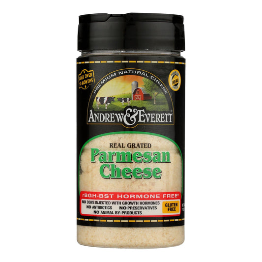 Andrew and Everett - Parmesan Cheese - Grated - Case of 6 - 7 Ounce.