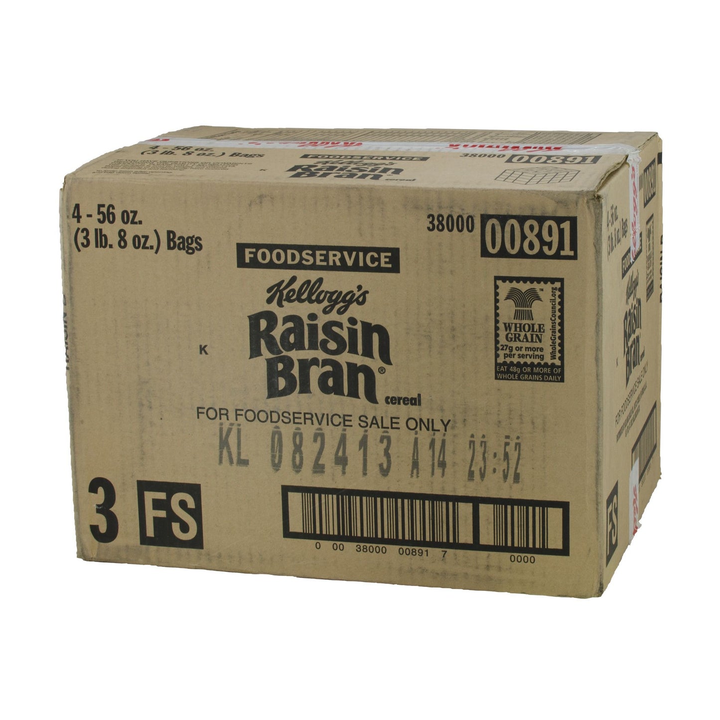 Kellogg's Raisin Bran Cereal 56 Ounce Size - 4 Per Case.