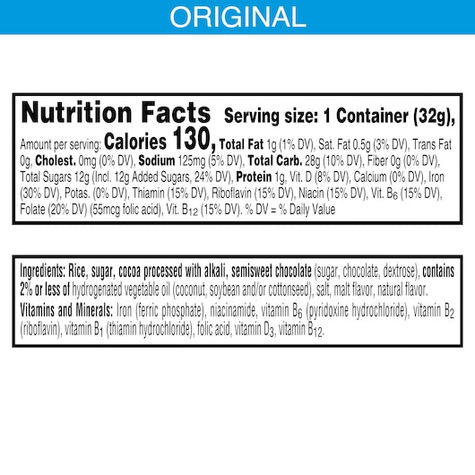 Kellogg Cocoa Krispies Cereal, 1.1 Ounces - 96 Per Case.