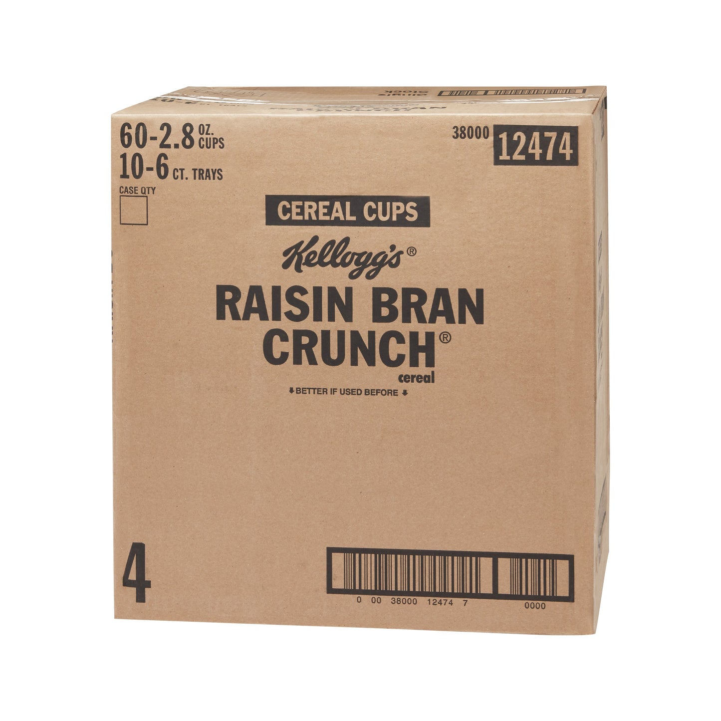 Kellogg's Raisin Bran Crunch Cereal 2.8 Ounce Size - 60 Per Case.