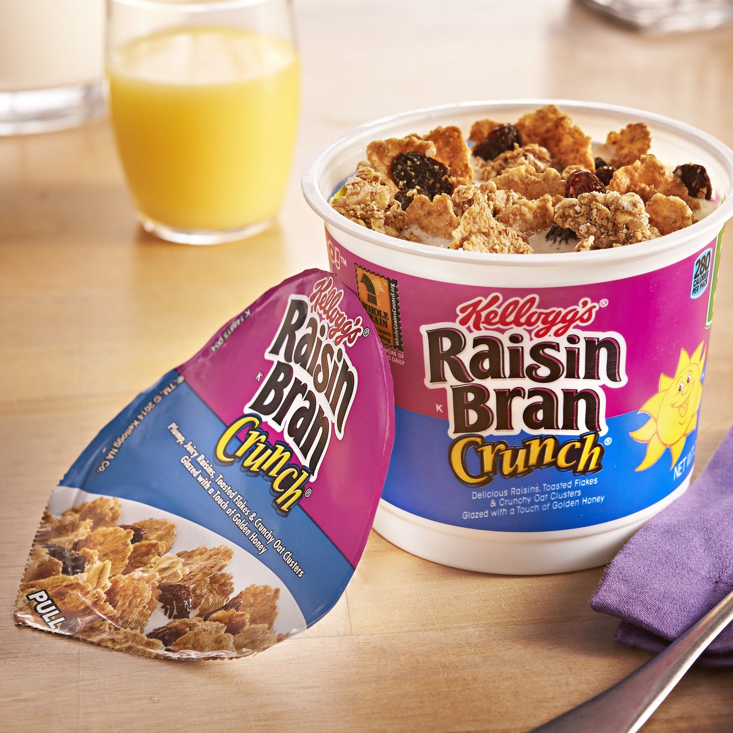 Kellogg's Raisin Bran Crunch Cereal 2.8 Ounce Size - 60 Per Case.