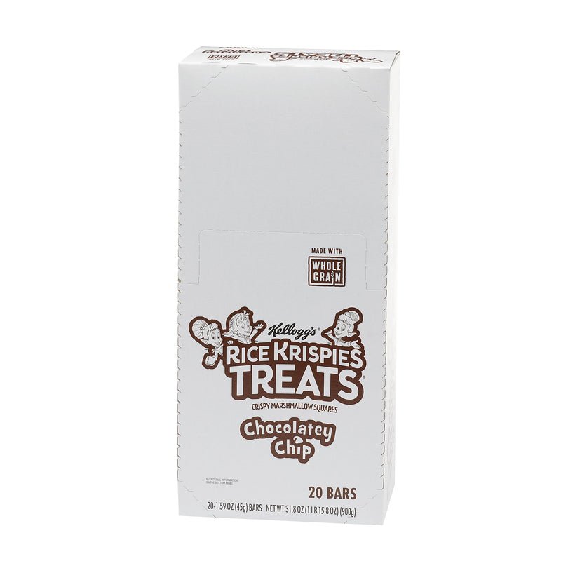 Kellogg's Rice Krispies Treats Squares Whole Grain Chocolate Chip 1.59 Ounce Size - 80 Per Case.