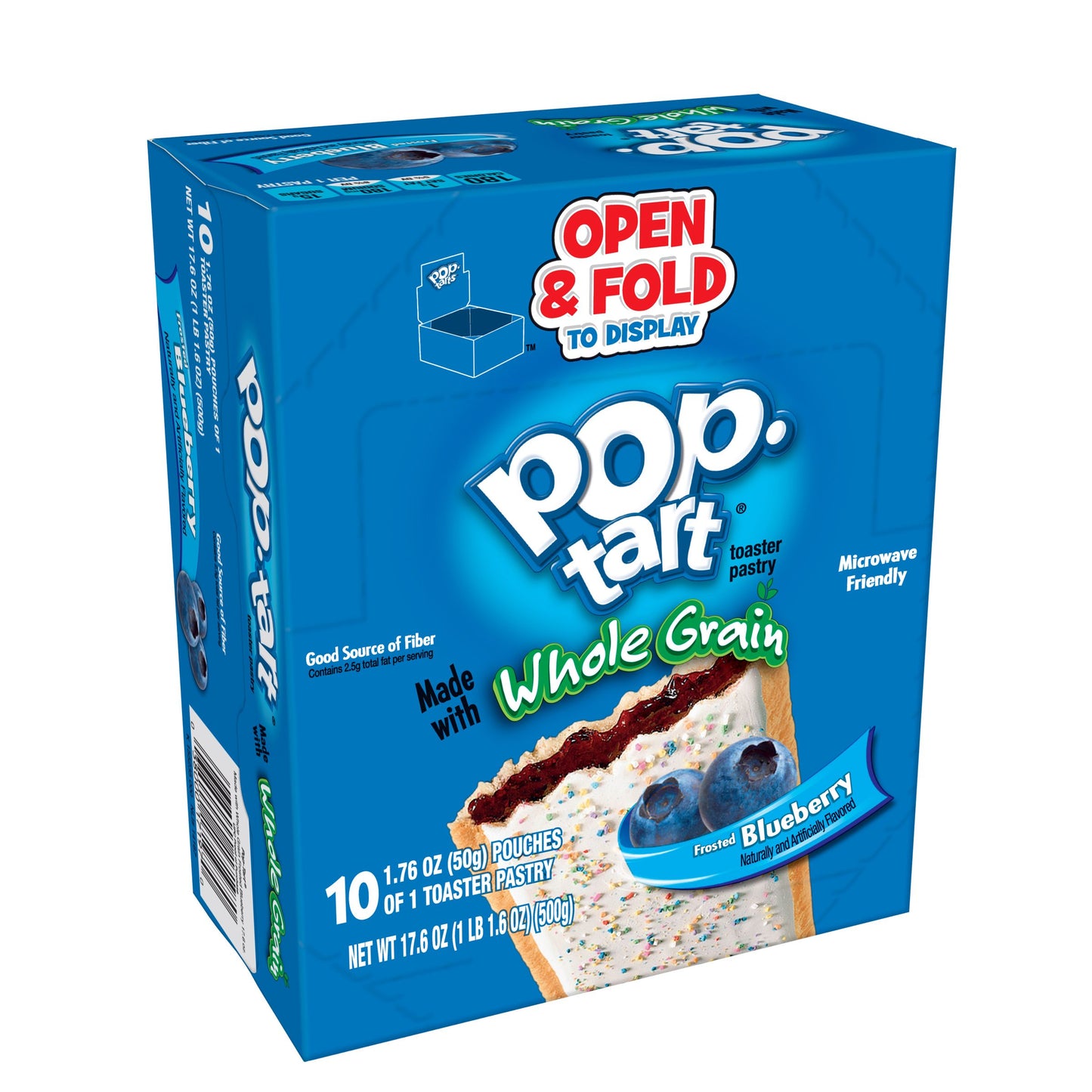 Kellogg's Pop Tarts Whole Grain Frosted Blueberry 1.7 Ounce Size - 120 Per Case.