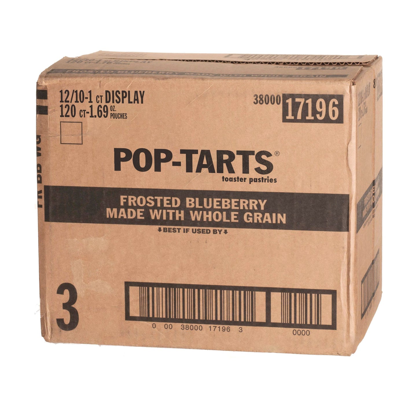 Kellogg's Pop Tarts Whole Grain Frosted Blueberry 1.7 Ounce Size - 120 Per Case.