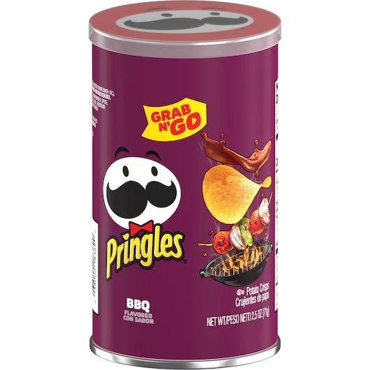 Pringles Crisps BBQ Grab n Go 2.5 Ounce Size - 12 Per Case.