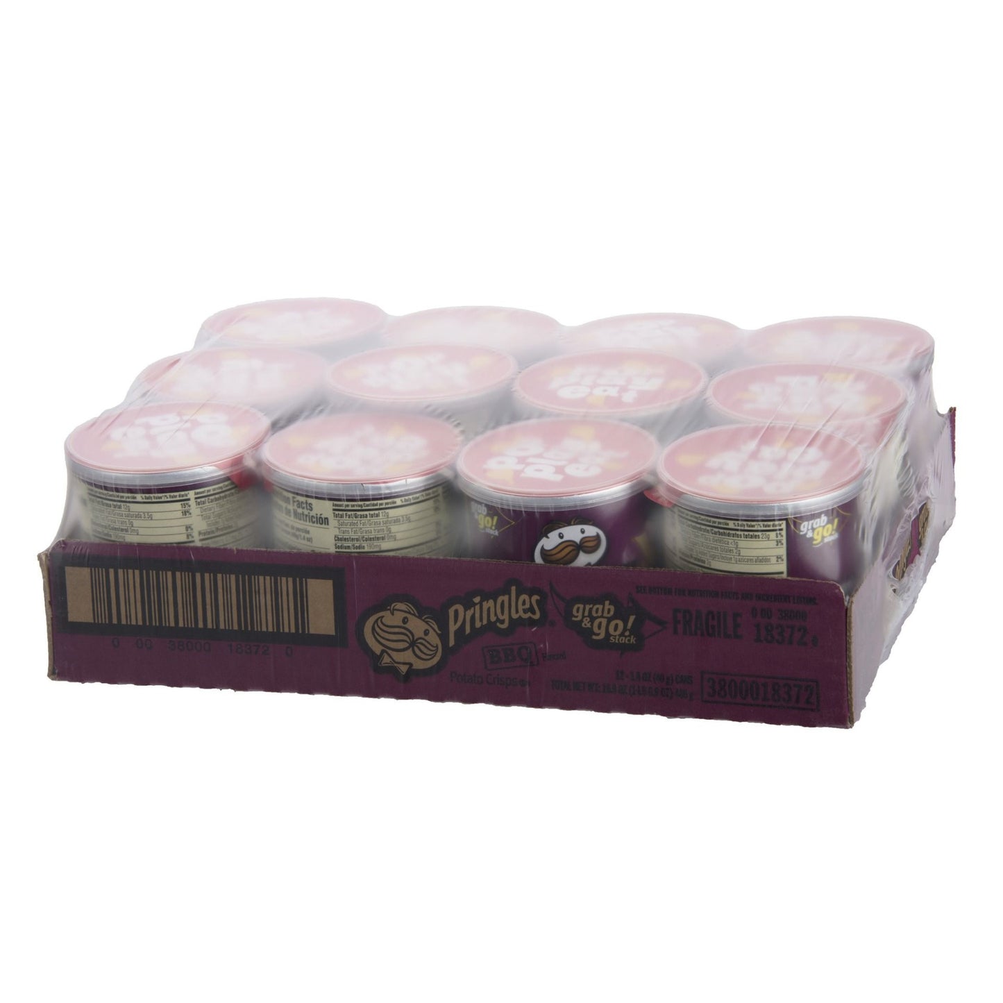 Pringles Crisps BBQ1.4 Ounce Size - 12 Per Case.