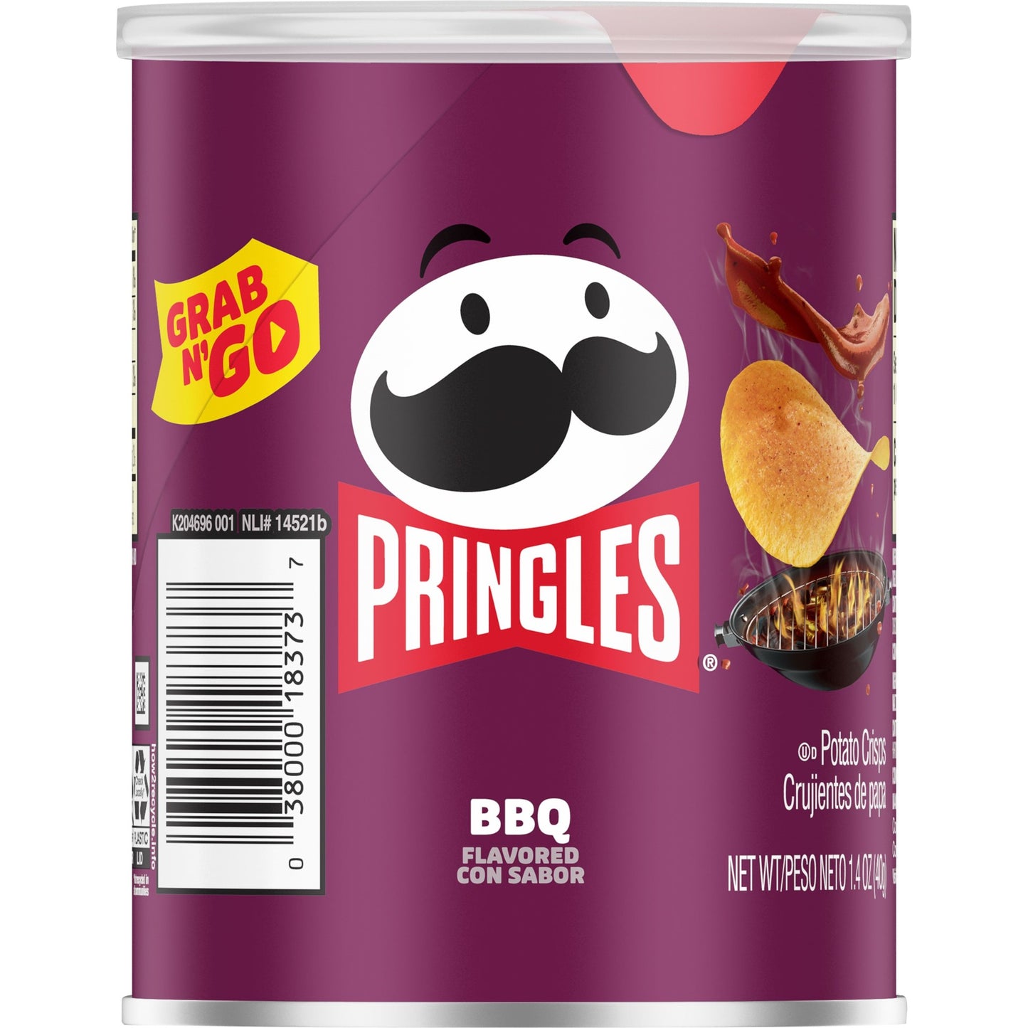 Pringles Crisps BBQ1.4 Ounce Size - 12 Per Case.