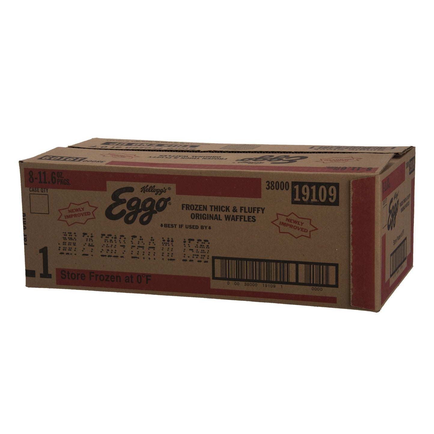 Kellogg's Eggo Thick & Fluffy Original Waffles 11.6 Ounce Size - 8 Per Case.