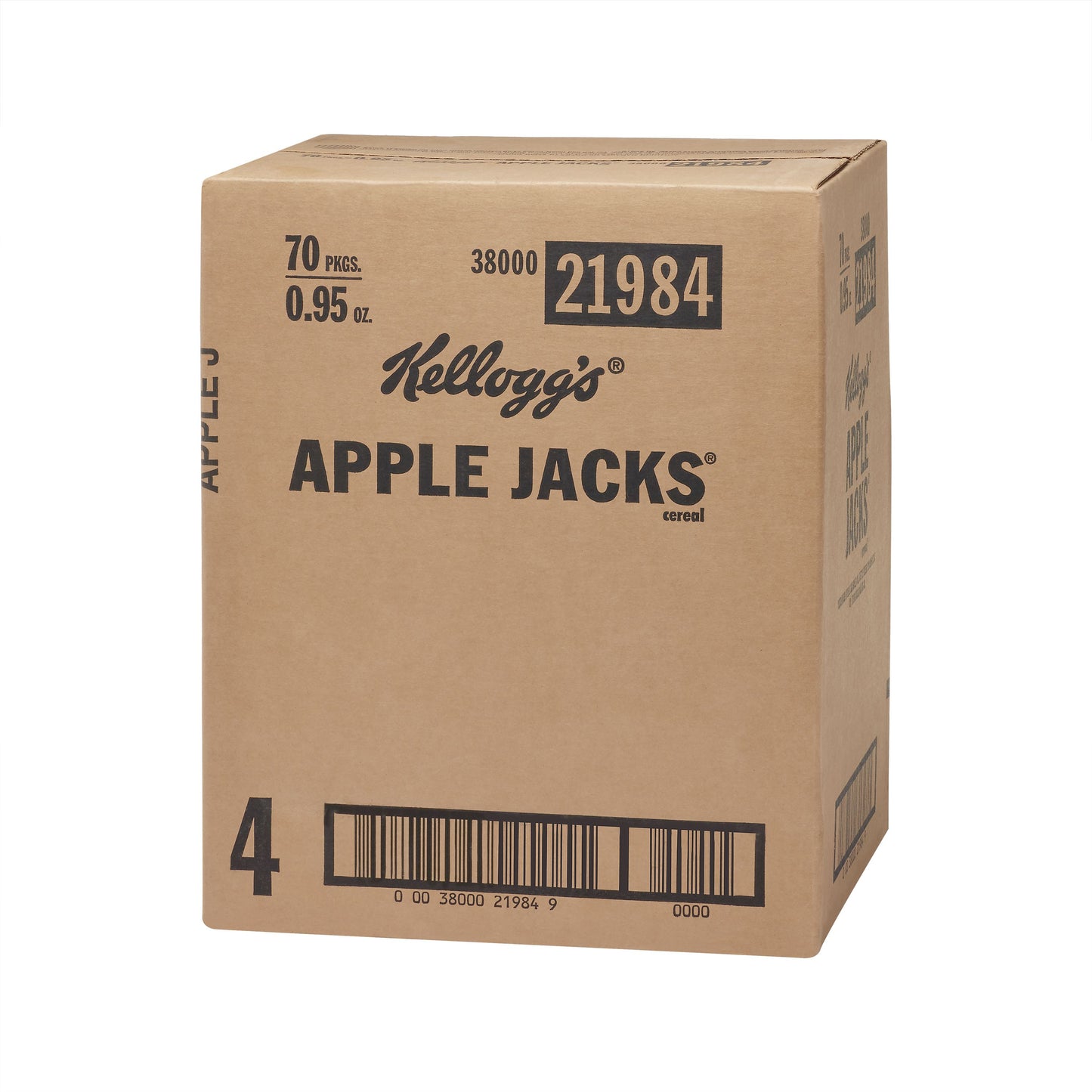 Kellogg's Apple Jacks Cereal 0.95 Ounce Size - 70 Per Case.