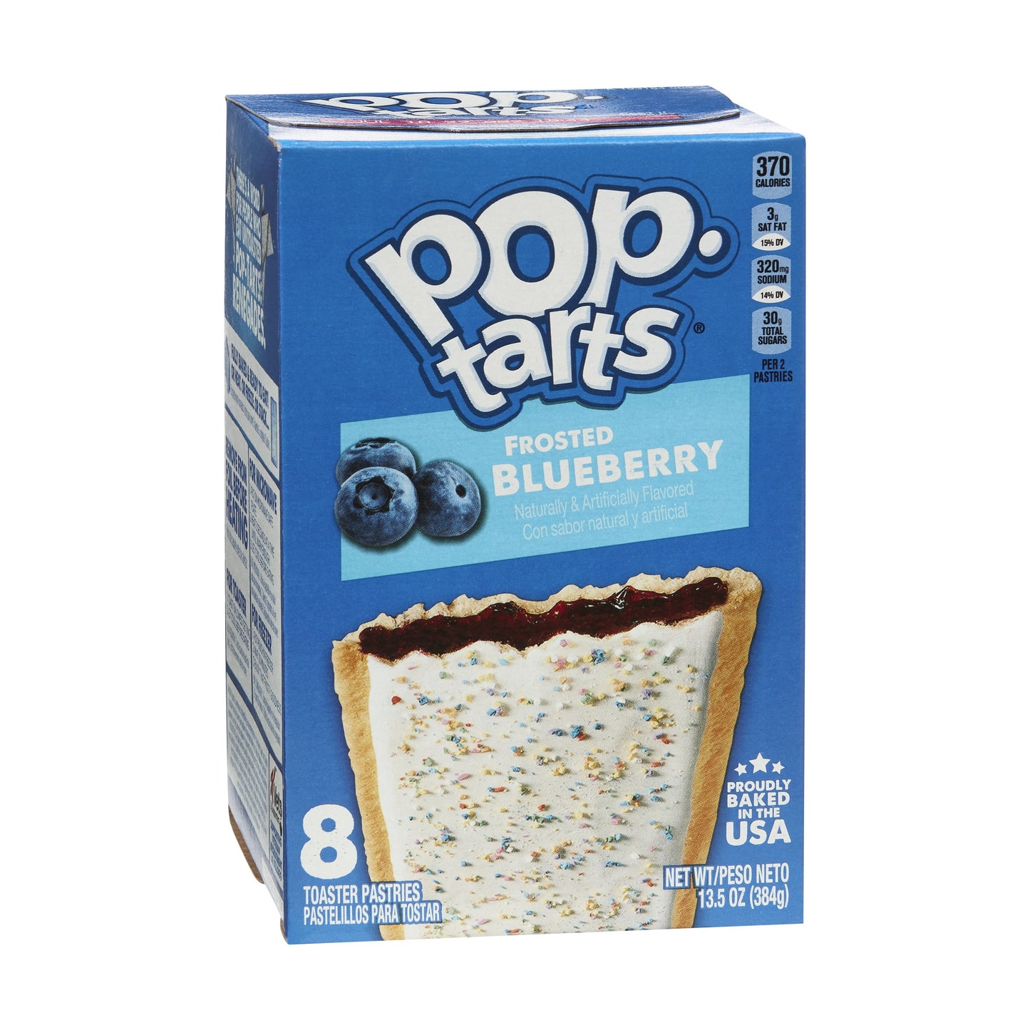 Kellogg's Pop Tarts Frosted Blueberry 13.5 Ounce Size - 12 Per Case.