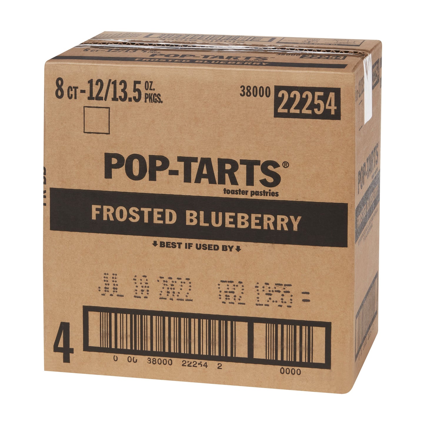 Kellogg's Pop Tarts Frosted Blueberry 13.5 Ounce Size - 12 Per Case.