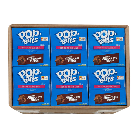 Kellogg's Pop Tarts Frosted Chocolate Fudge 13.5 Ounce Size - 12 Per Case.