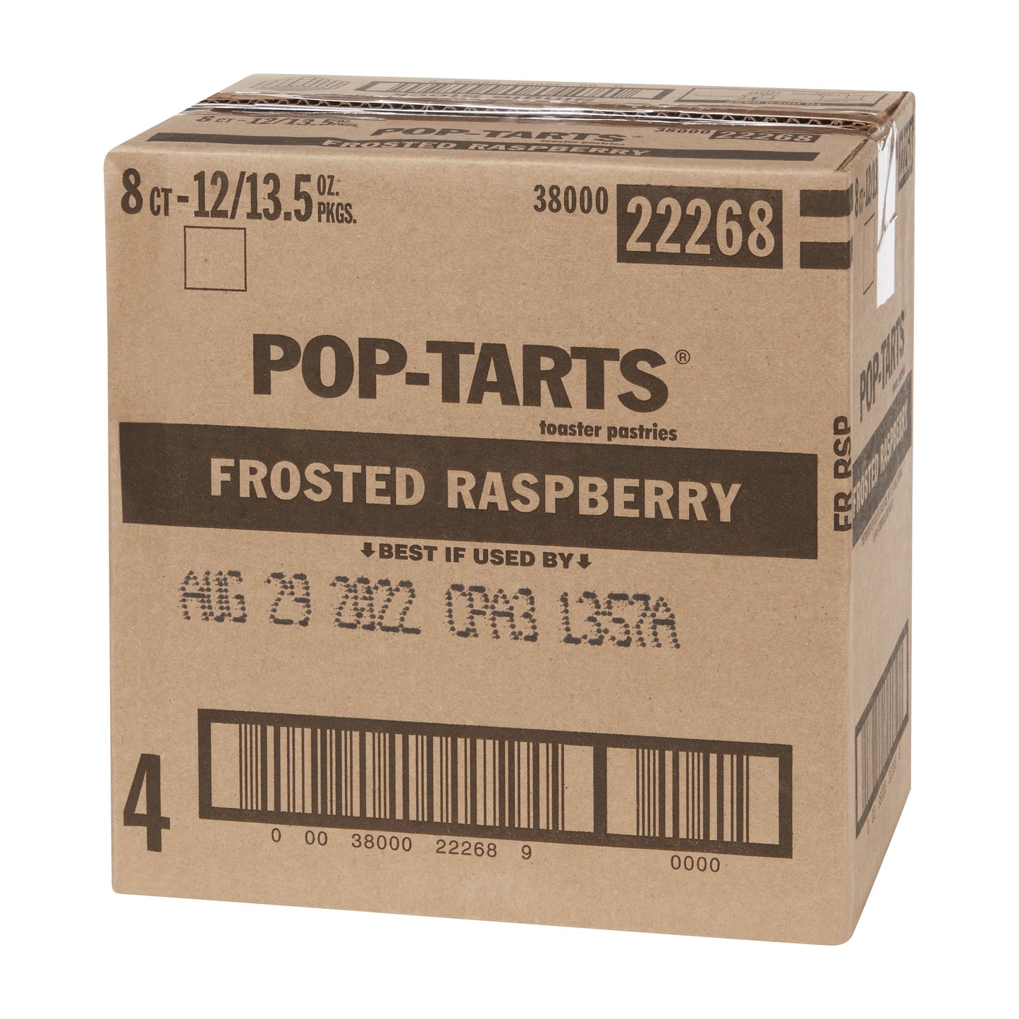 Kellogg's Pop Tarts Frosted Raspberry 13.5 Ounce Size - 12 Per Case.