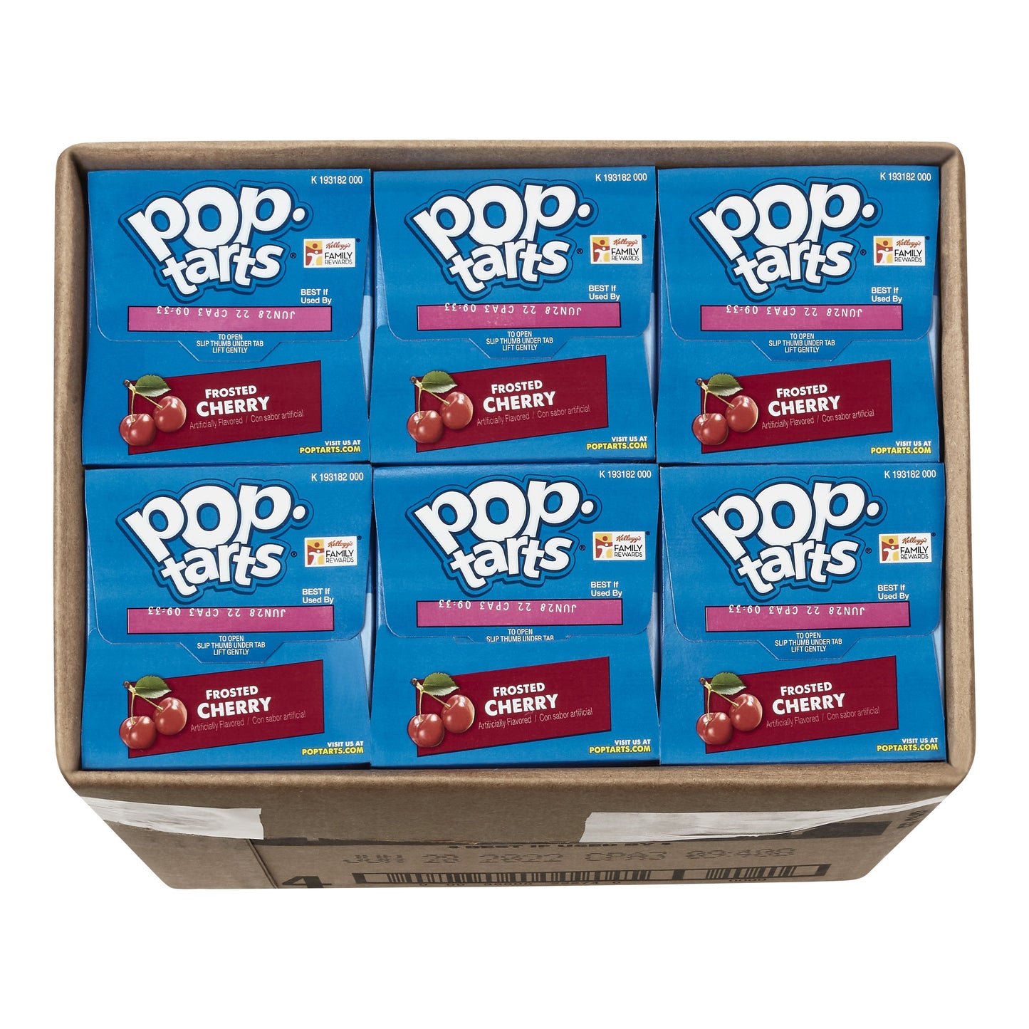 Kellogg's Pop Tarts Frosted Cherry13.5 Ounce Size - 12 Per Case.