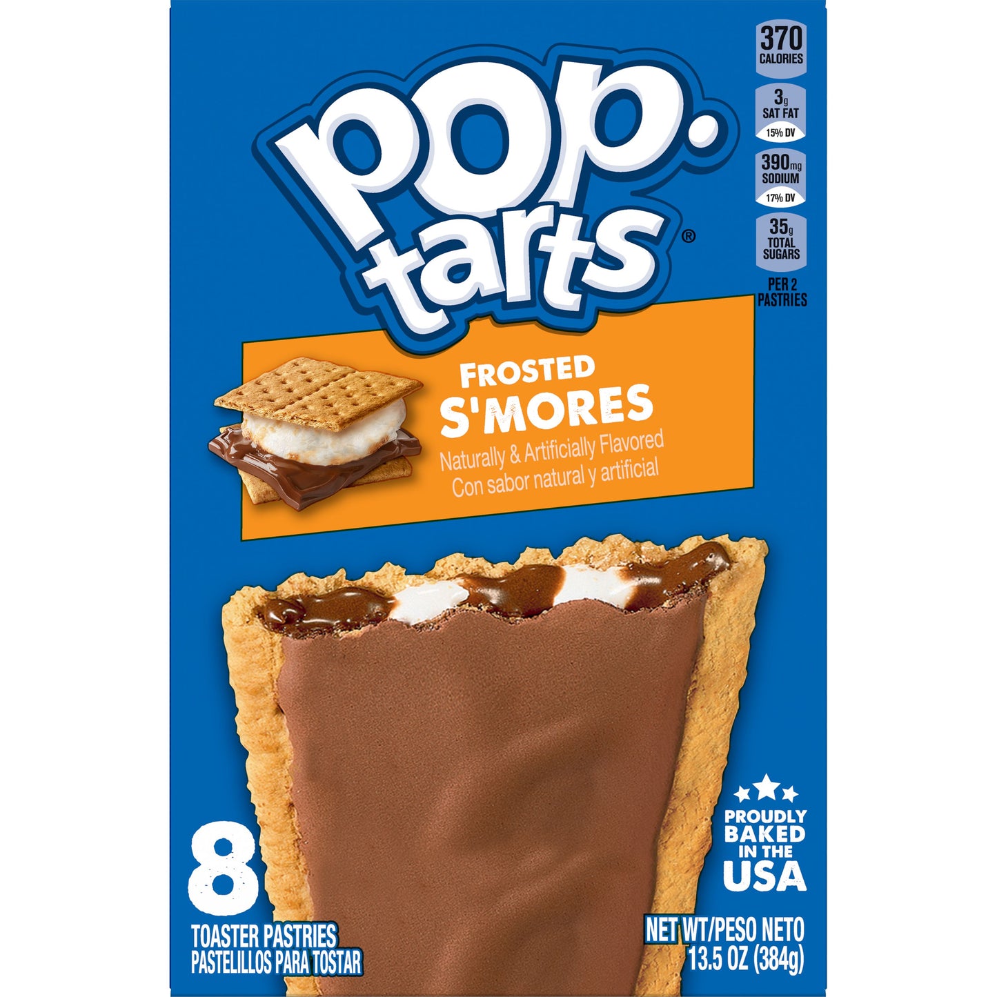 Kellogg's Pop Tarts Frosted Smores, 13.5 Ounce Size - 12 Per Case.