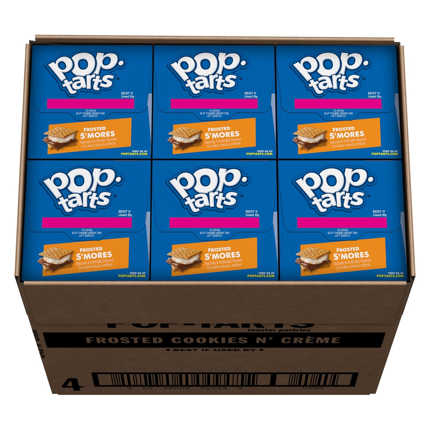 Kellogg's Pop Tarts Frosted Smores, 13.5 Ounce Size - 12 Per Case.