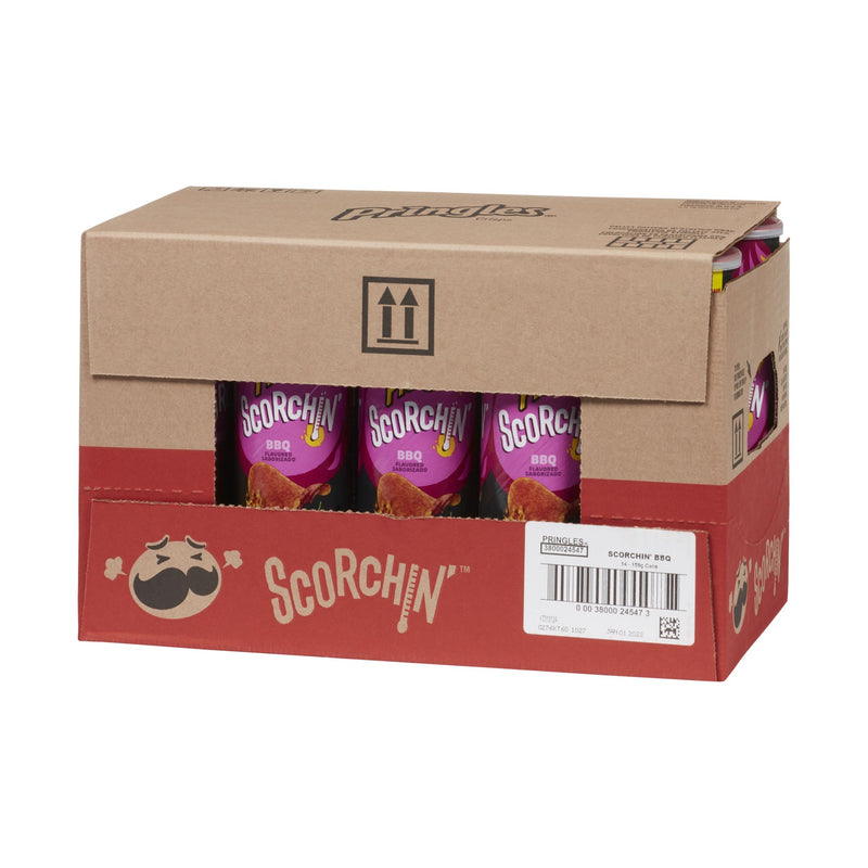 Pringles Crisps Scorchin' BBQ 5.5 Ounce Size - 14 Per Case.