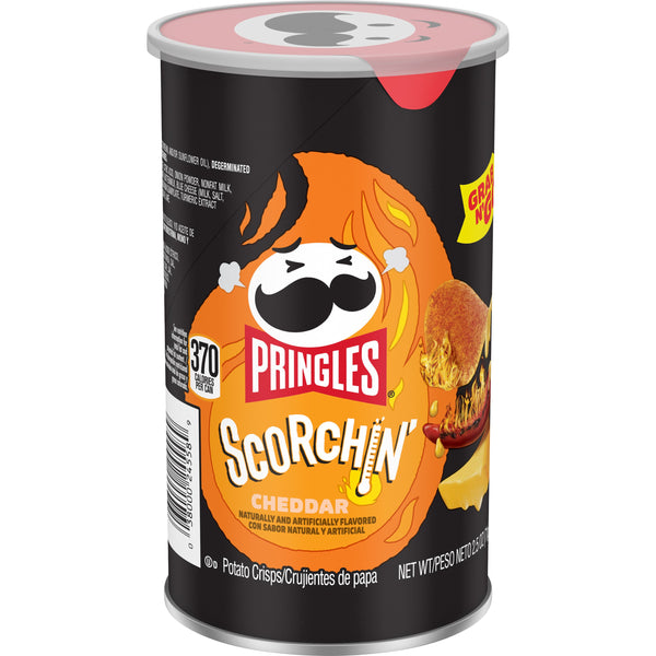 Pringles Crisps Scorchin' Cheese 2.5 Ounce Size - 12 Per Case.