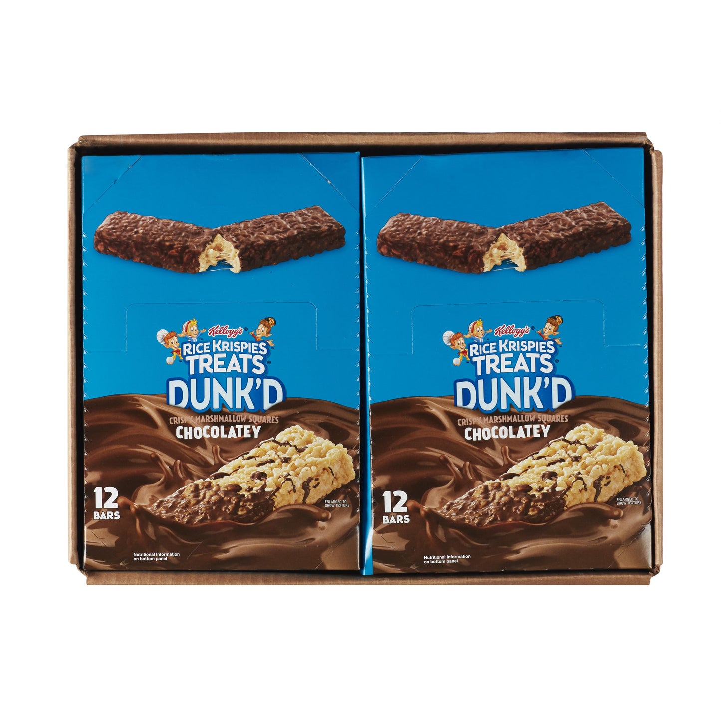 Kellogg's Rice Krispies Treats Chocolatey Dunk'd Bars 3.1 Ounce Size - 72 Per Case.