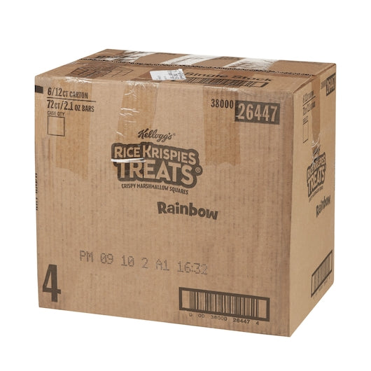 Kellogg's Rice Krispie Treats Original With Rainbow Gems 2.1 Ounce Size - 72 Per Case.