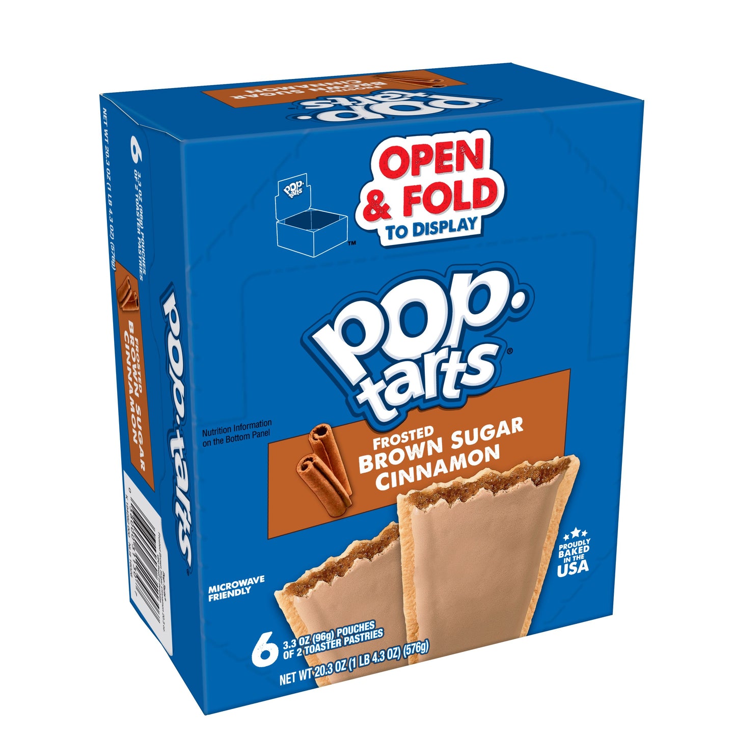 Kellogg's Pop Tarts Frosted Brown Sugar Cinnamon 3.3 Ounce Size - 72 Per Case.