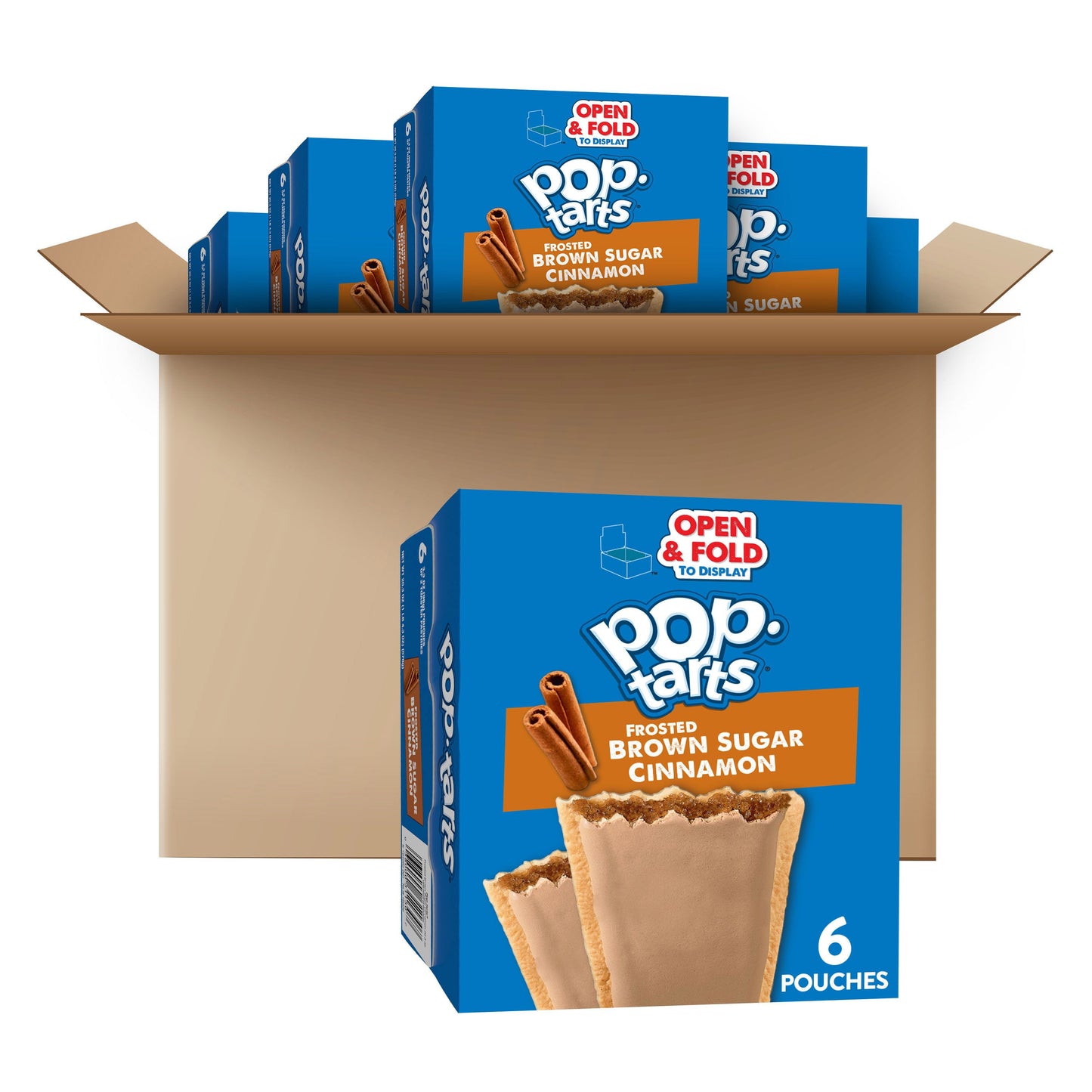 Kellogg's Pop Tarts Frosted Brown Sugar Cinnamon 3.3 Ounce Size - 72 Per Case.