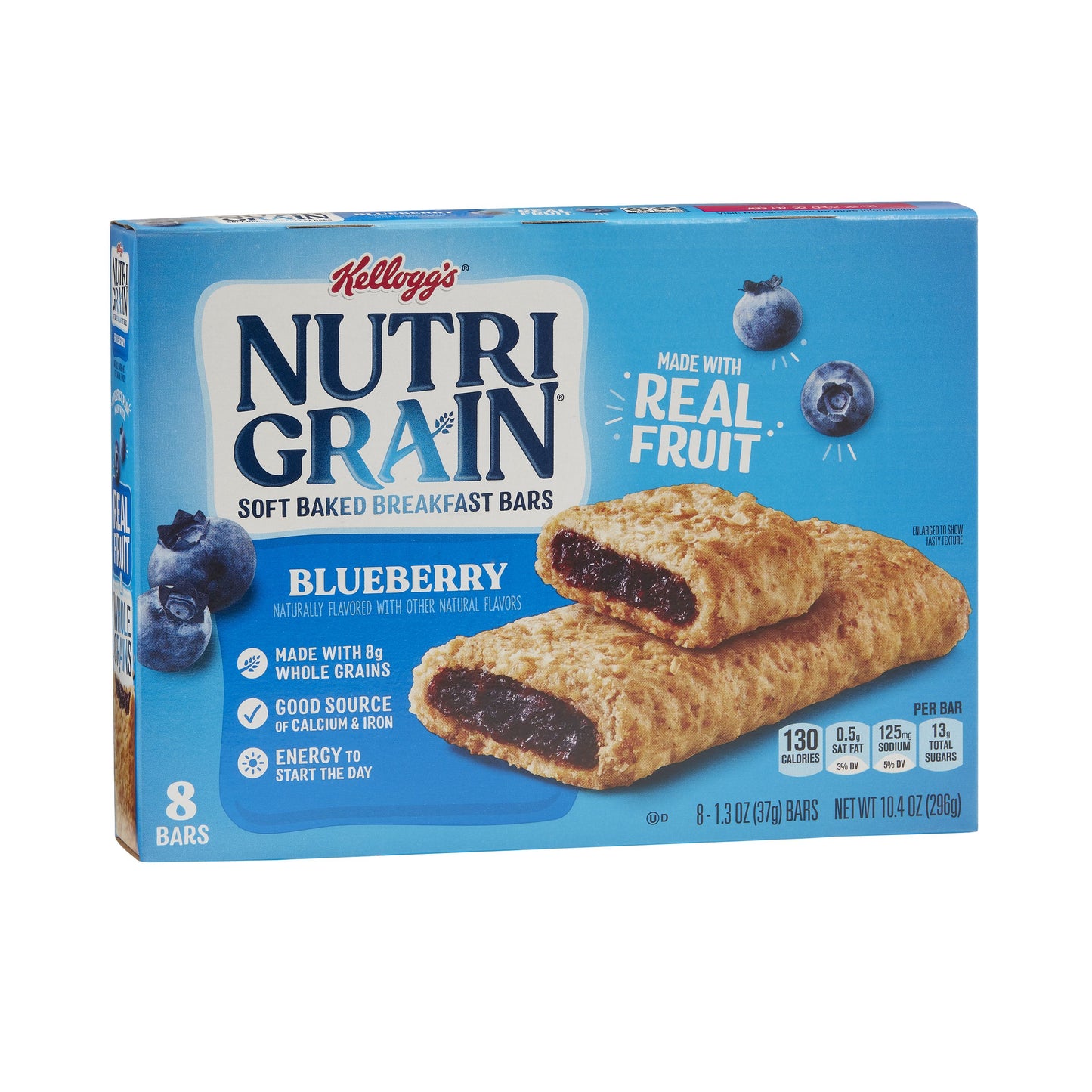 Kellogg's Nutri Grain Soft Baked Breakfast Bars Blueberry 1.3 Ounce Size - 96 Per Case.