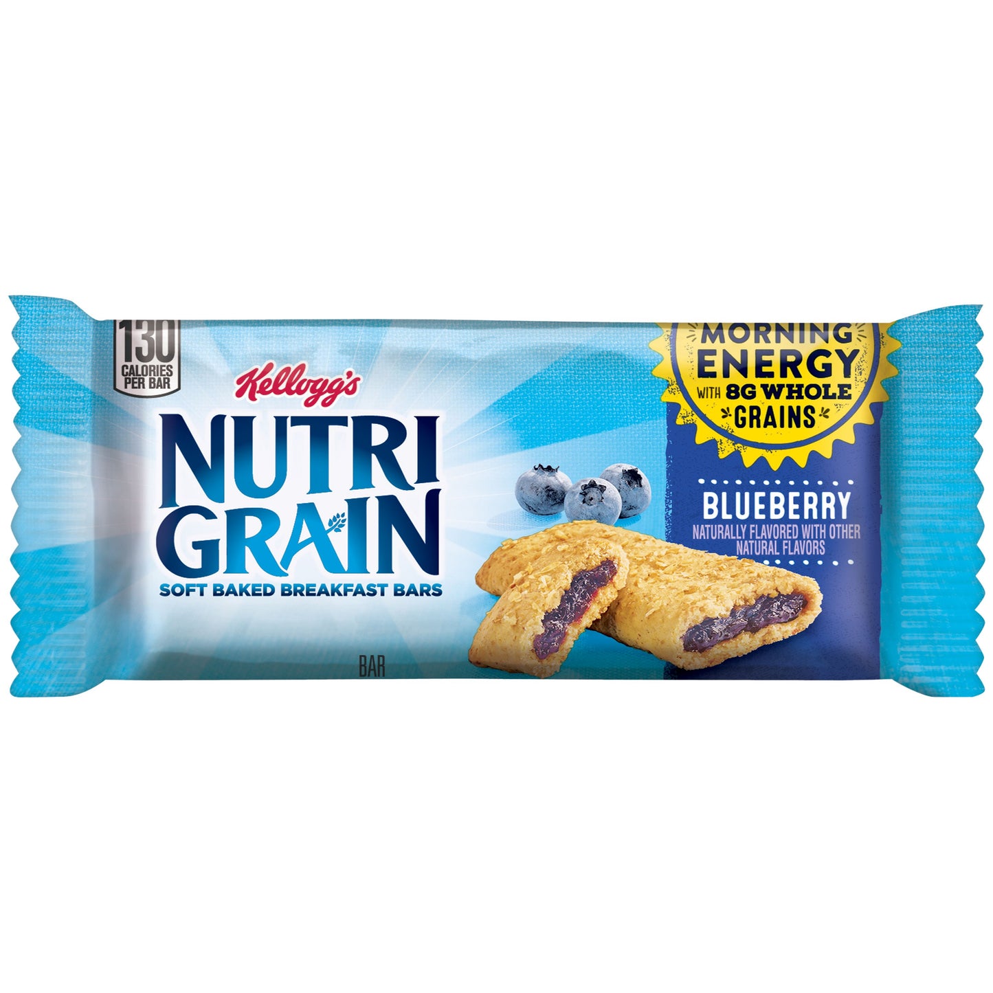 Kellogg's Nutri Grain Soft Baked Breakfast Bars Blueberry 1.3 Ounce Size - 96 Per Case.