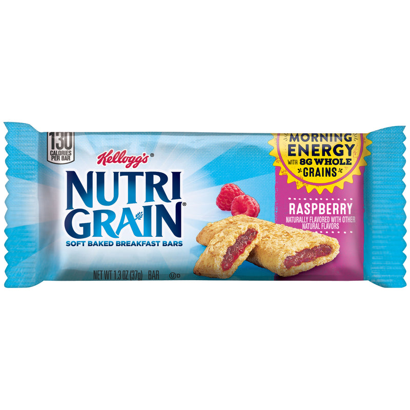 Kellogg's Nutri Grain Soft Baked Breakfast Bars Raspberry 1.3 Ounce Size - 48 Per Case.