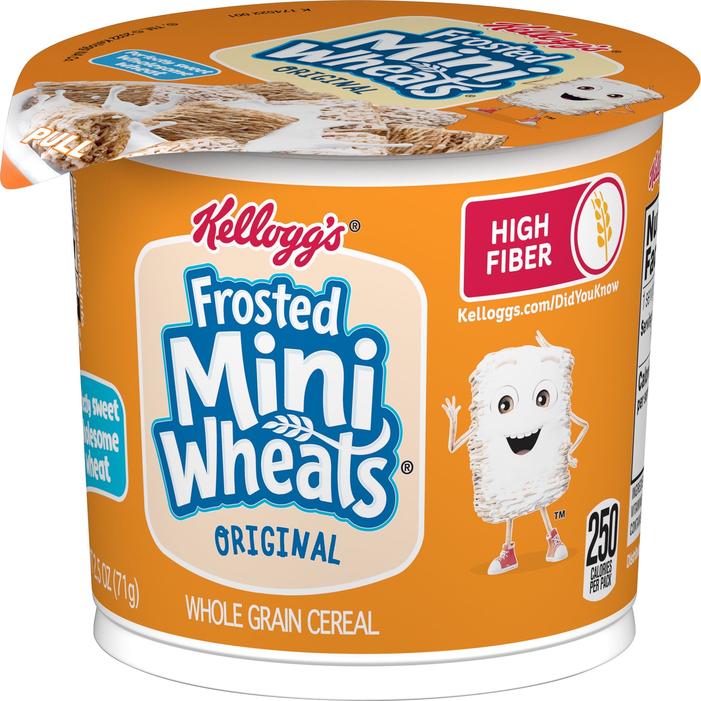 Kellogg's Mini Wheats Cereal Bite Size Frosted 2.5 Ounce Size - 60 Per Case.