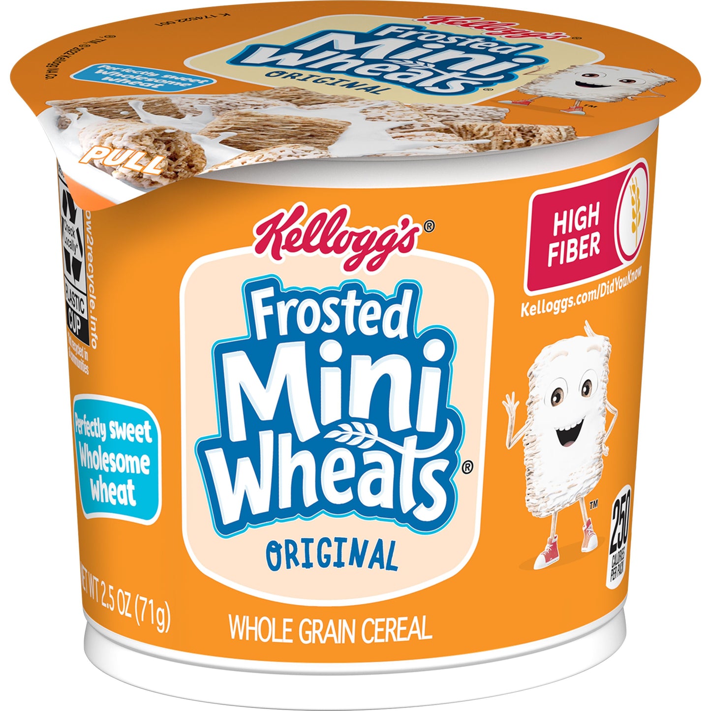 Kellogg's Mini Wheats Cereal Bite Size Frosted 2.5 Ounce Size - 60 Per Case.