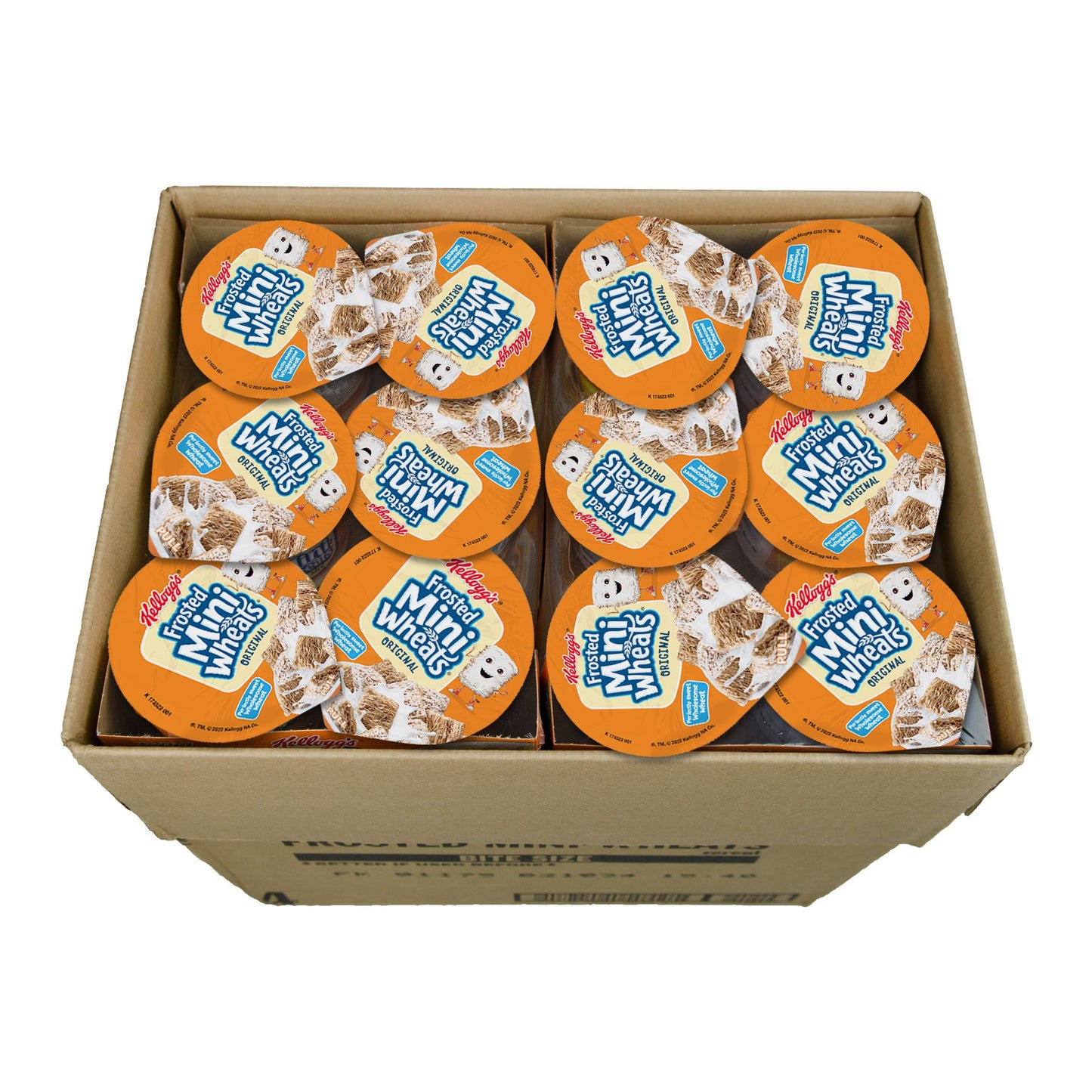 Kellogg's Mini Wheats Cereal Bite Size Frosted 2.5 Ounce Size - 60 Per Case.